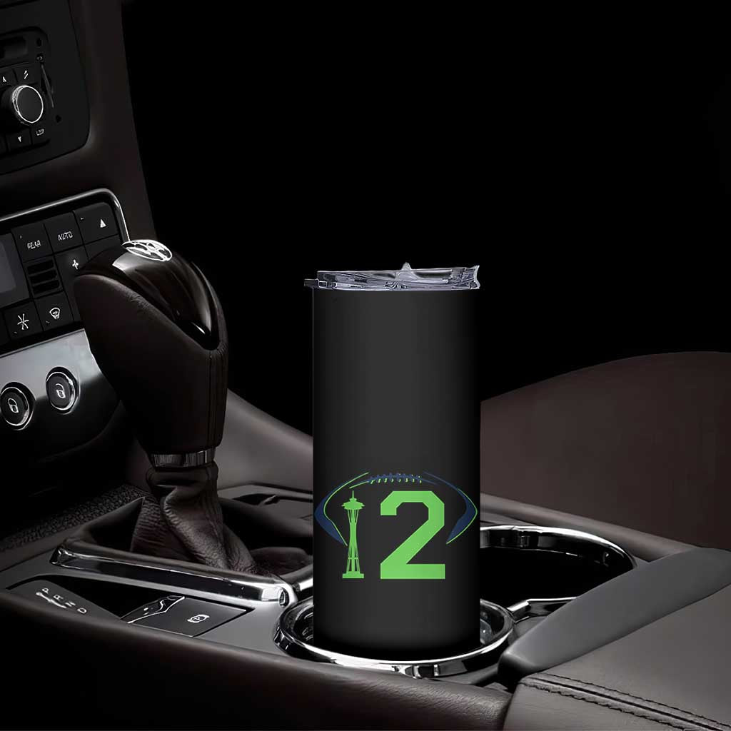 Space Needle Emerald City Number 12 Skinny Tumbler Sports Fan Pride