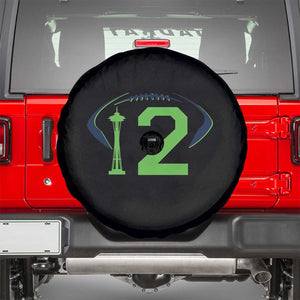 Space Needle Emerald City Number 12 Spare Tire Cover Sports Fan Pride