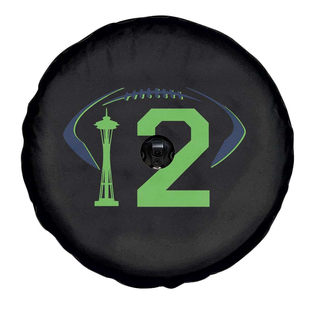 Space Needle Emerald City Number 12 Spare Tire Cover Sports Fan Pride
