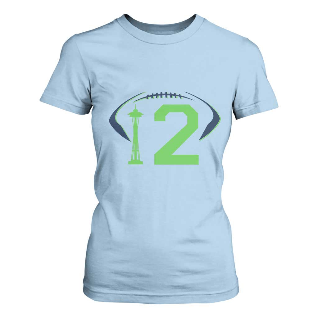 Space Needle Emerald City Number 12 T Shirt For Women Sports Fan Pride