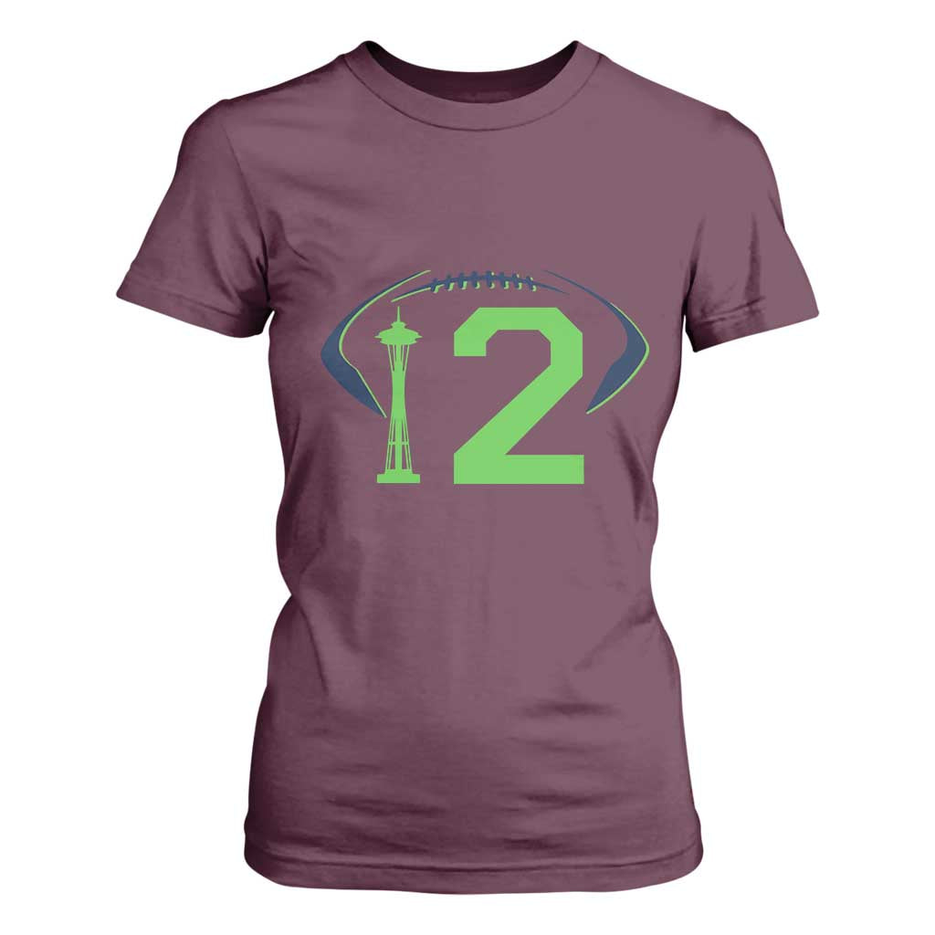 Space Needle Emerald City Number 12 T Shirt For Women Sports Fan Pride
