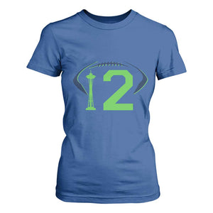 Space Needle Emerald City Number 12 T Shirt For Women Sports Fan Pride