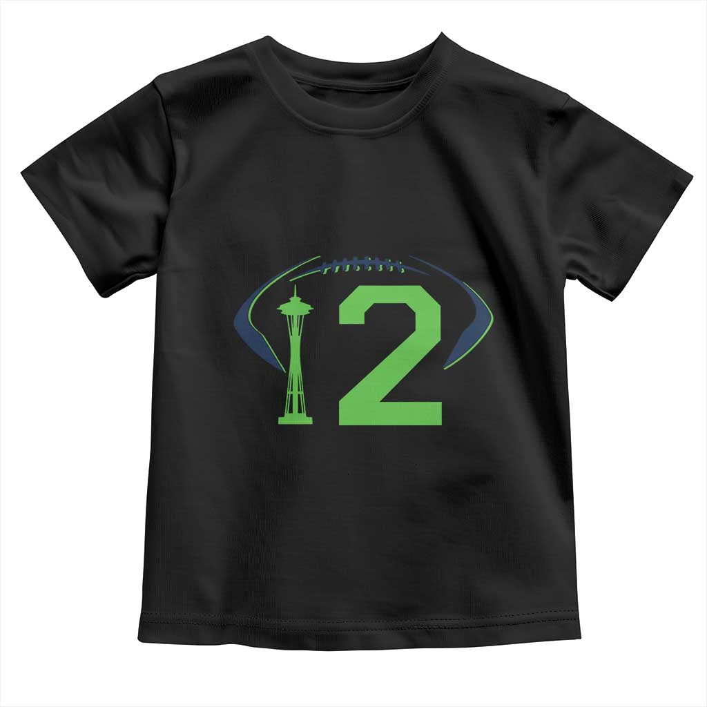 Space Needle Emerald City Number 12 Toddler T Shirt Sports Fan Pride