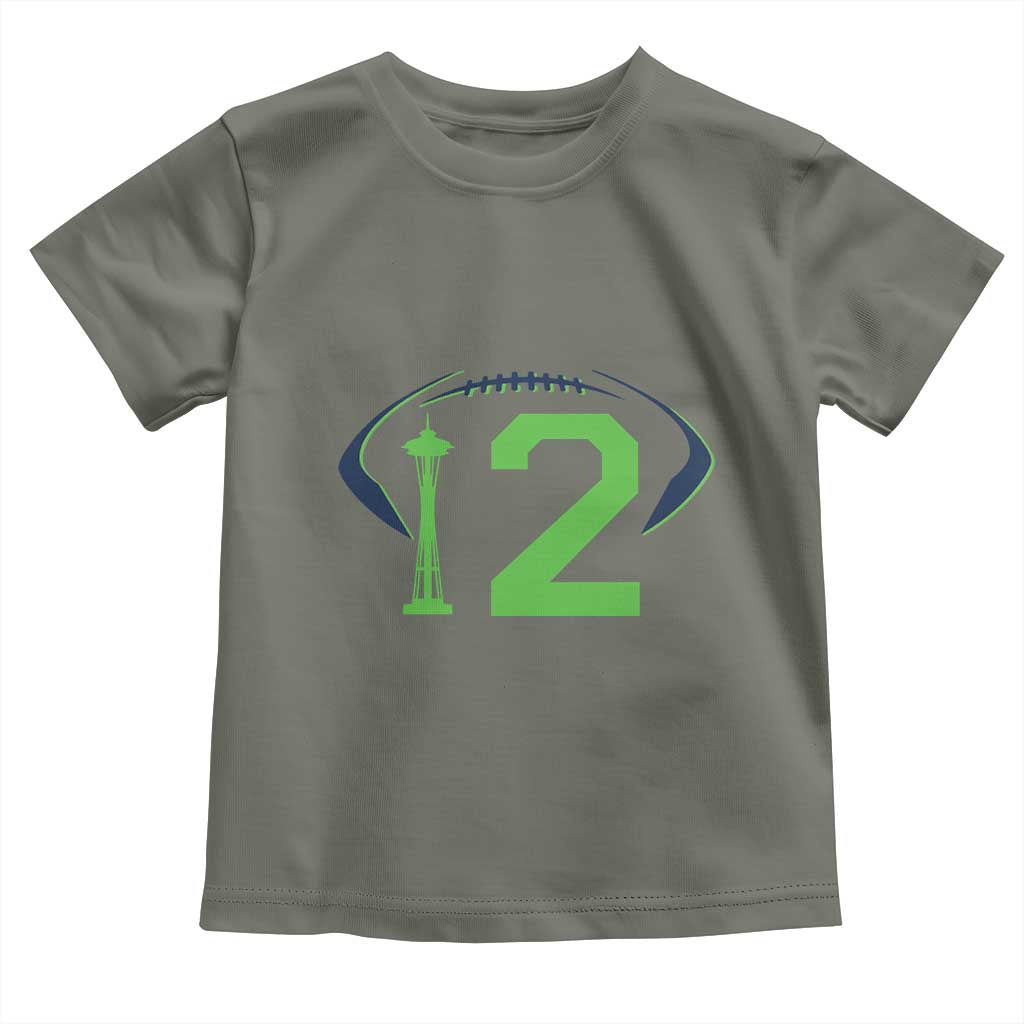 Space Needle Emerald City Number 12 Toddler T Shirt Sports Fan Pride