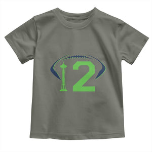 Space Needle Emerald City Number 12 Toddler T Shirt Sports Fan Pride
