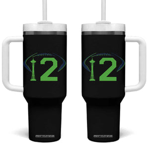Space Needle Emerald City Number 12 Tumbler With Handle Sports Fan Pride