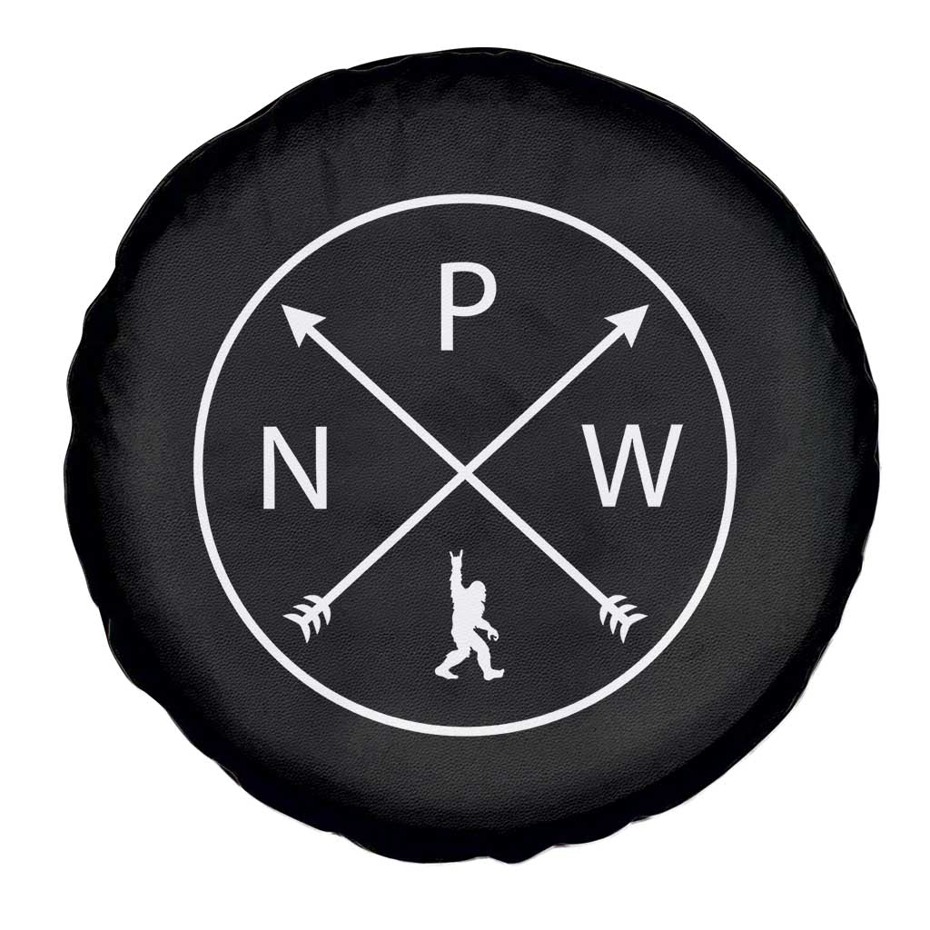PNW Bigfoot Crossed Arrows Pacific Northwest Pride Spare Tire Cover