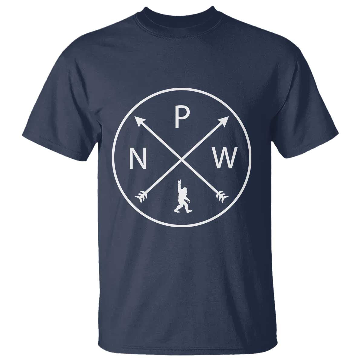 PNW Bigfoot Crossed Arrows Pacific Northwest Pride T Shirt