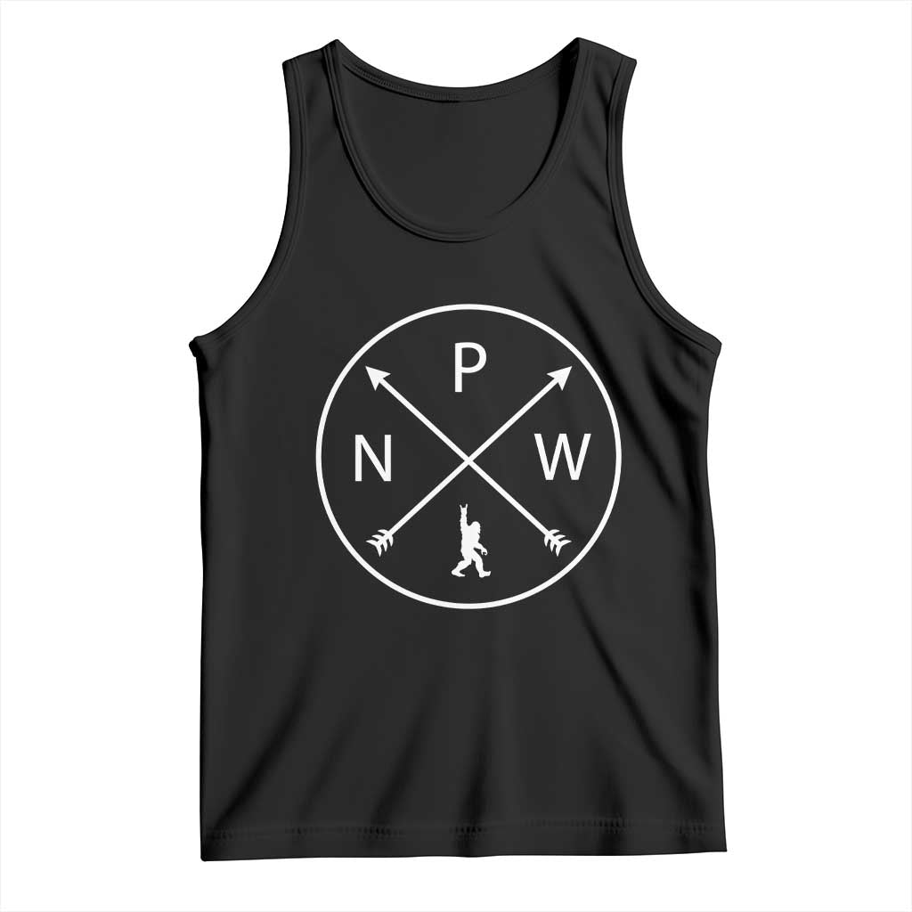 PNW Bigfoot Crossed Arrows Pacific Northwest Pride Tank Top TS12 Black Print Your Wear