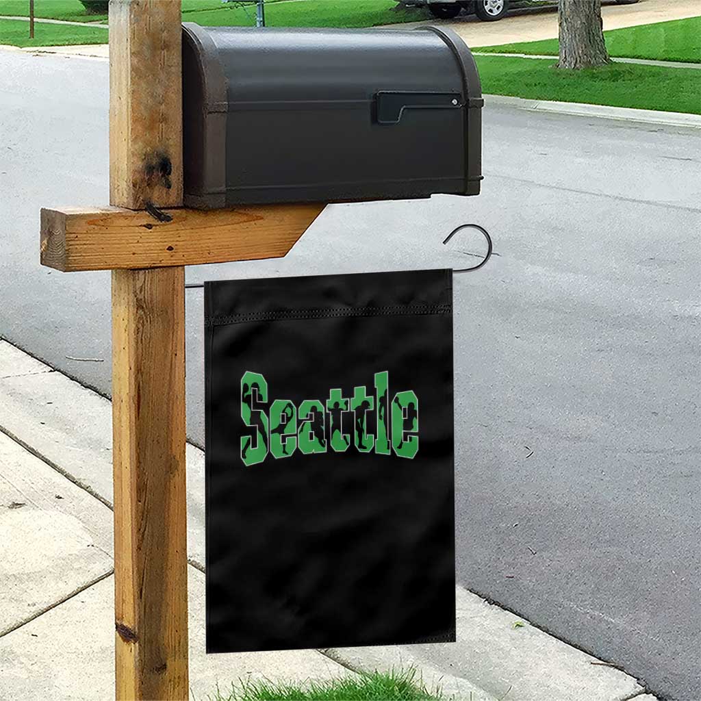 Seattle Sports Player Silhouette Garden Flag Gift For Football Lovers