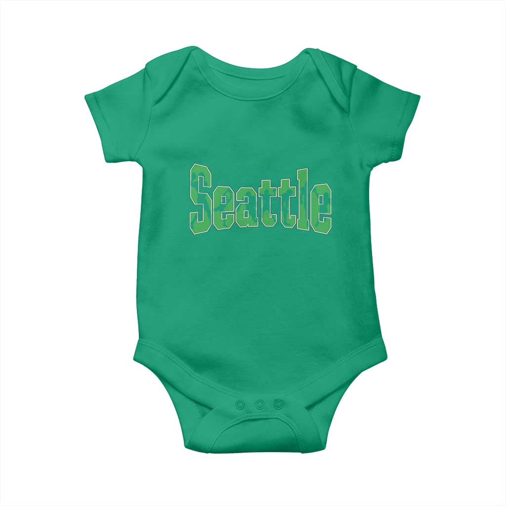 Seattle Sports Player Silhouette Baby Onesie Gift For Football Lovers