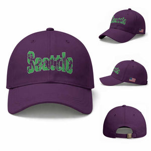 Seattle Sports Player Silhouette Baseball Cap Gift For Football Lovers