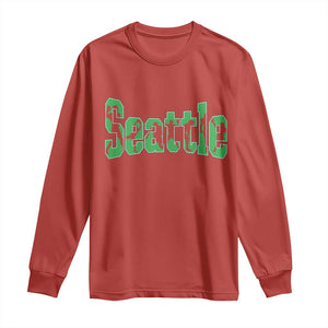 Seattle Sports Player Silhouette Long Sleeve Shirt Gift For Football Lovers