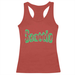 Seattle Sports Player Silhouette Racerback Tank Top Gift For Football Lovers