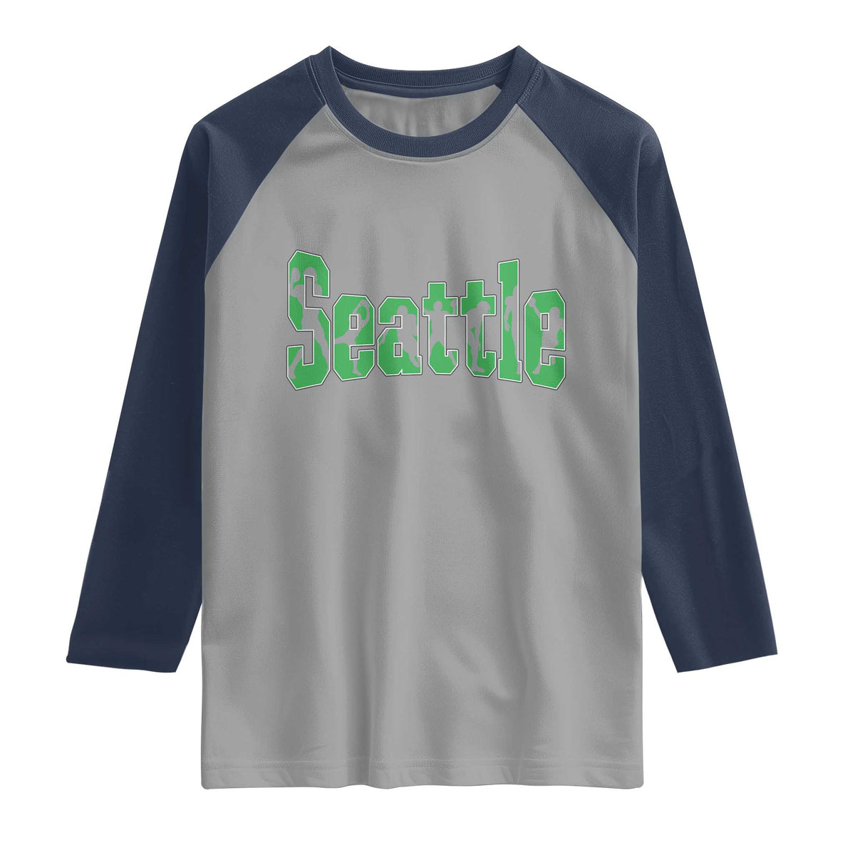 Seattle Sports Player Silhouette Raglan Shirt Gift For Football Lovers