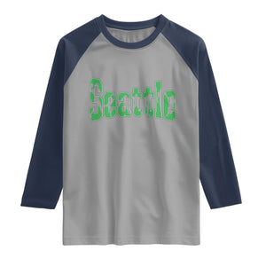 Seattle Sports Player Silhouette Raglan Shirt Gift For Football Lovers