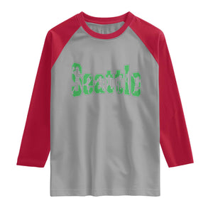 Seattle Sports Player Silhouette Raglan Shirt Gift For Football Lovers