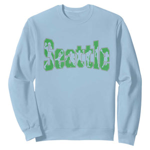 Seattle Sports Player Silhouette Sweatshirt Gift For Football Lovers