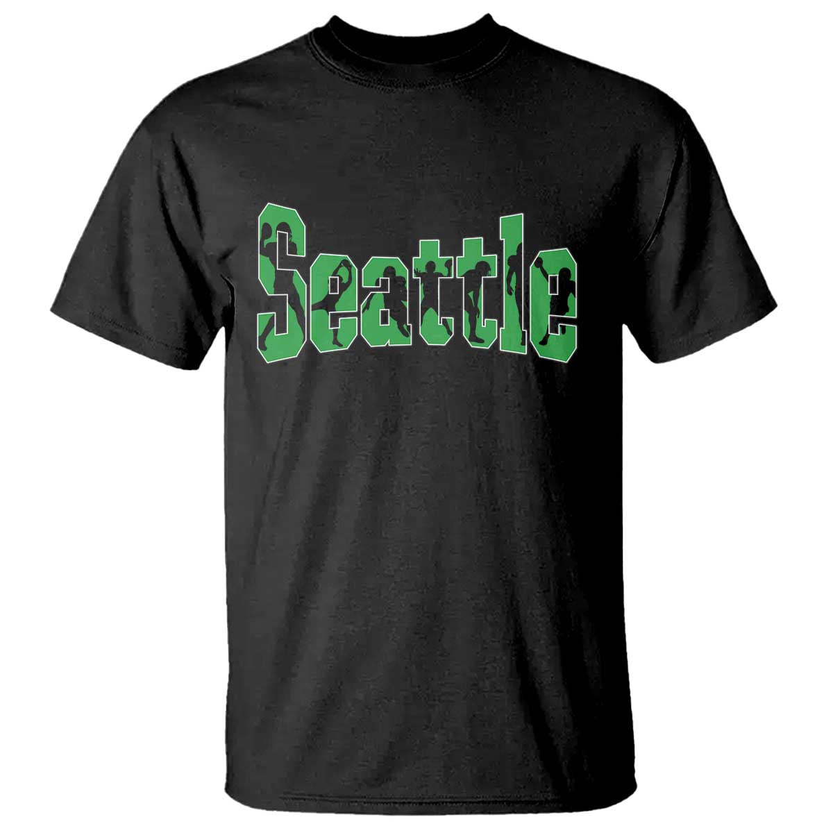 Seattle Sports Player Silhouette T Shirt Gift For Football Lovers