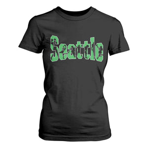 Seattle Sports Player Silhouette T Shirt For Women Gift For Football Lovers