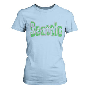 Seattle Sports Player Silhouette T Shirt For Women Gift For Football Lovers