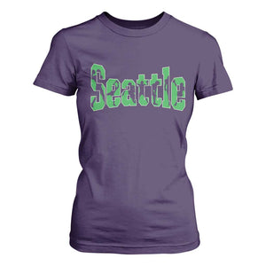 Seattle Sports Player Silhouette T Shirt For Women Gift For Football Lovers