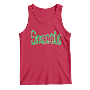 Seattle Sports Player Silhouette Tank Top Gift For Football Lovers