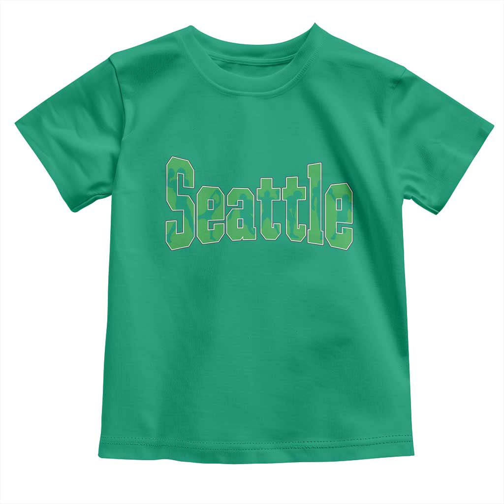 Seattle Sports Player Silhouette Toddler T Shirt Gift For Football Lovers