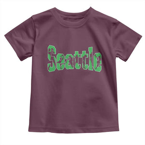 Seattle Sports Player Silhouette Toddler T Shirt Gift For Football Lovers