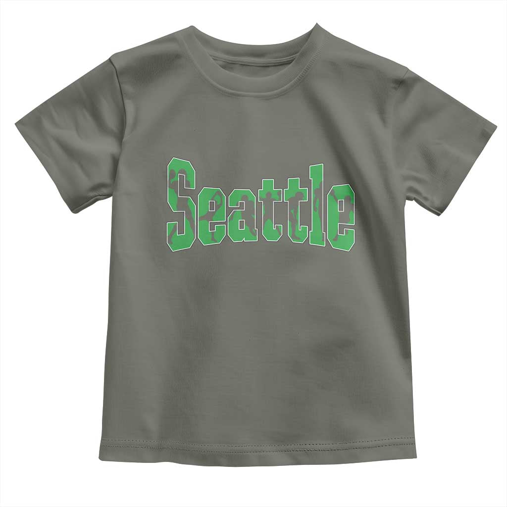 Seattle Sports Player Silhouette Toddler T Shirt Gift For Football Lovers