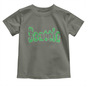 Seattle Sports Player Silhouette Toddler T Shirt Gift For Football Lovers