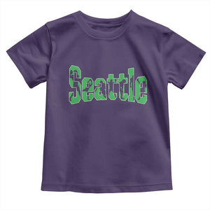Seattle Sports Player Silhouette Toddler T Shirt Gift For Football Lovers