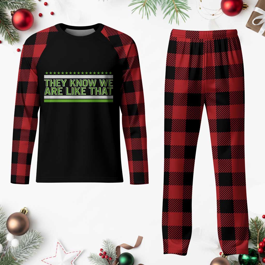 They Know We Are Like That Plaid Pajama Set Game Day Sports Fan TS12 Buffalo Plaid Print Your Wear