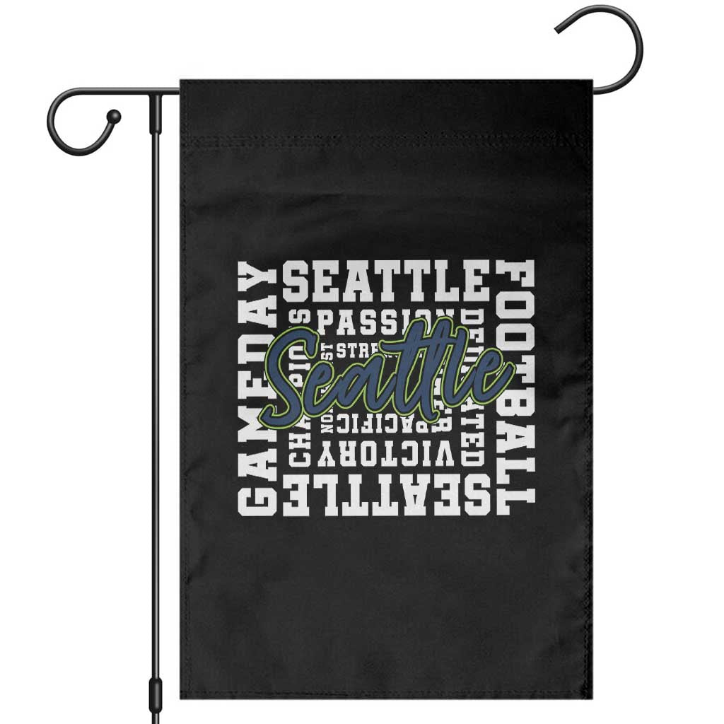 Seattle Emerald City Pride Garden Flag Football Fan Game Day Gift TS12 Black Print Your Wear