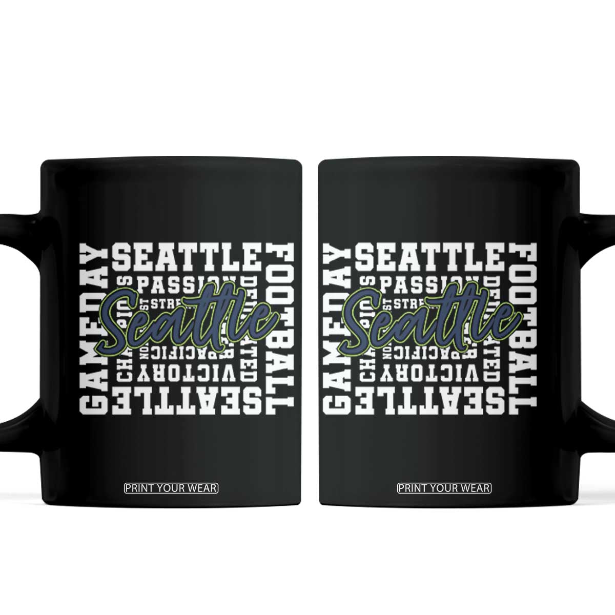 Seattle Emerald City Pride Coffee Mug Football Fan Game Day Gift TS12 Black Print Your Wear