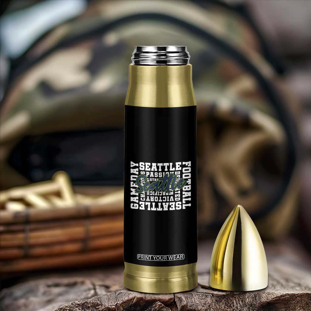 Seattle Emerald City Pride Bullet Tumbler Football Fan Game Day Gift
