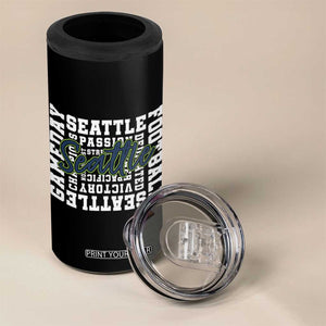 Seattle Emerald City Pride 4 in 1 Can Cooler Tumbler Football Fan Game Day Gift