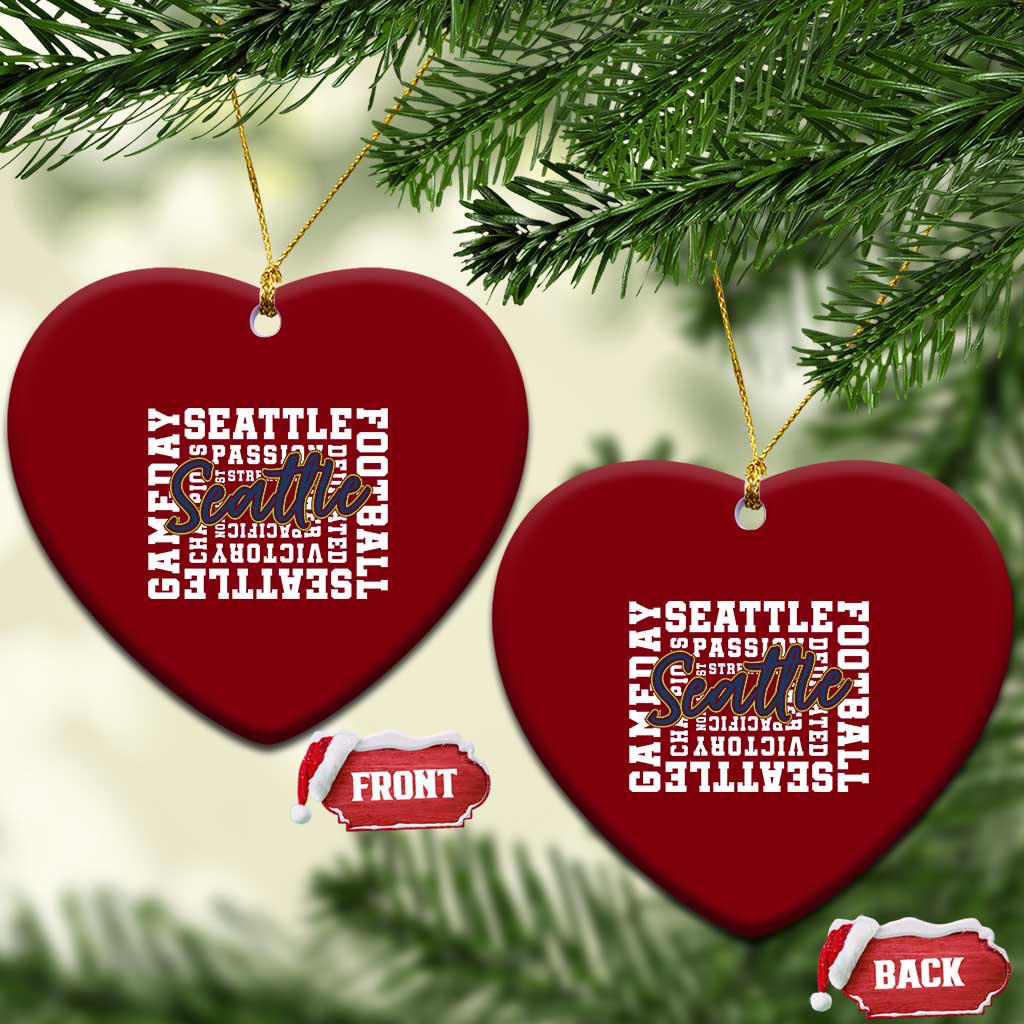 Seattle Emerald City Pride Ceramic Ornament Football Fan Game Day Gift
