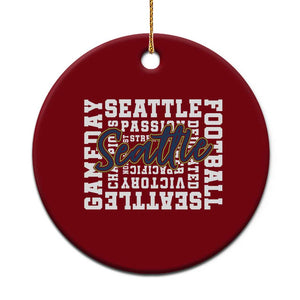Seattle Emerald City Pride Ceramic Ornament Football Fan Game Day Gift