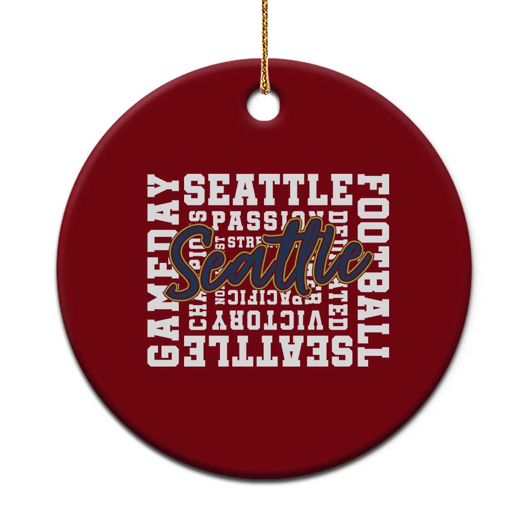Seattle Emerald City Pride Ceramic Ornament Football Fan Game Day Gift TS12 1pc Red Print Your Wear