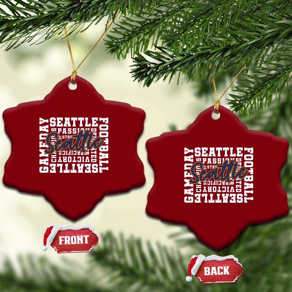 Seattle Emerald City Pride Ceramic Ornament Football Fan Game Day Gift