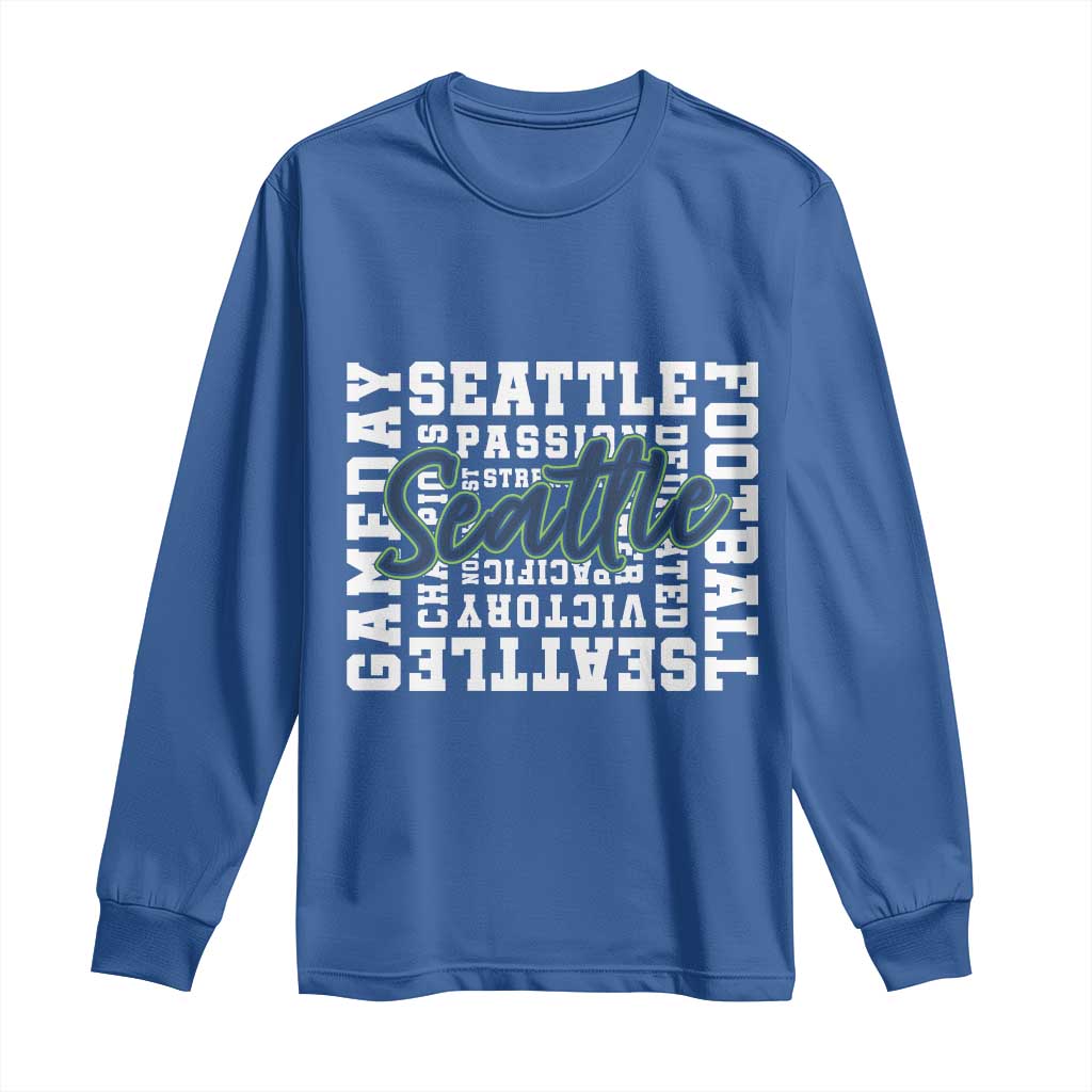 Seattle Emerald City Pride Long Sleeve Shirt Football Fan Game Day Gift TS12 Royal Blue Print Your Wear