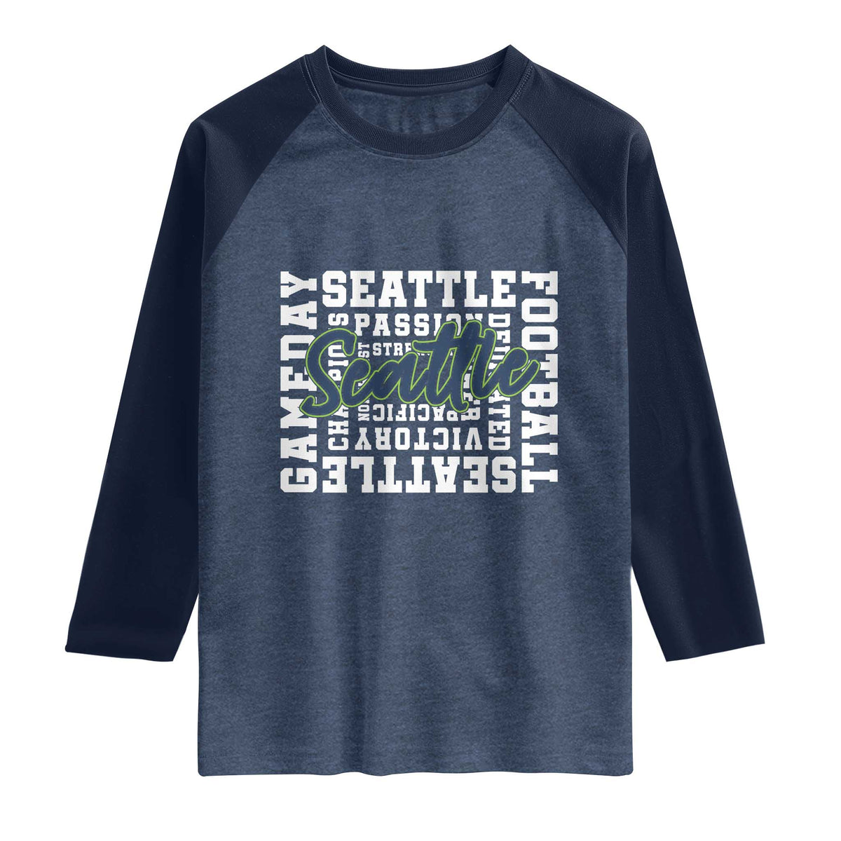 Seattle Emerald City Pride Raglan Shirt Football Fan Game Day Gift