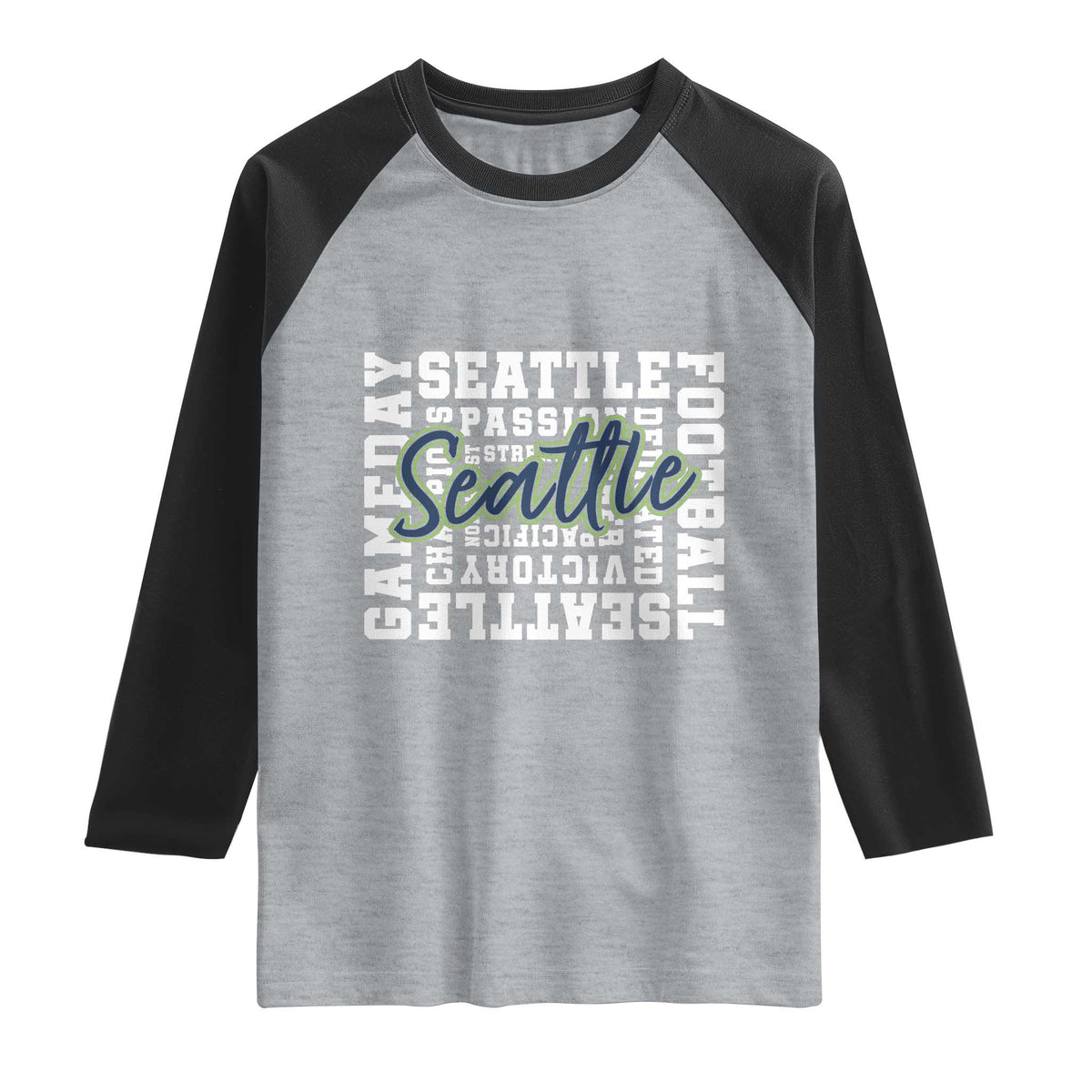 Seattle Emerald City Pride Raglan Shirt Football Fan Game Day Gift