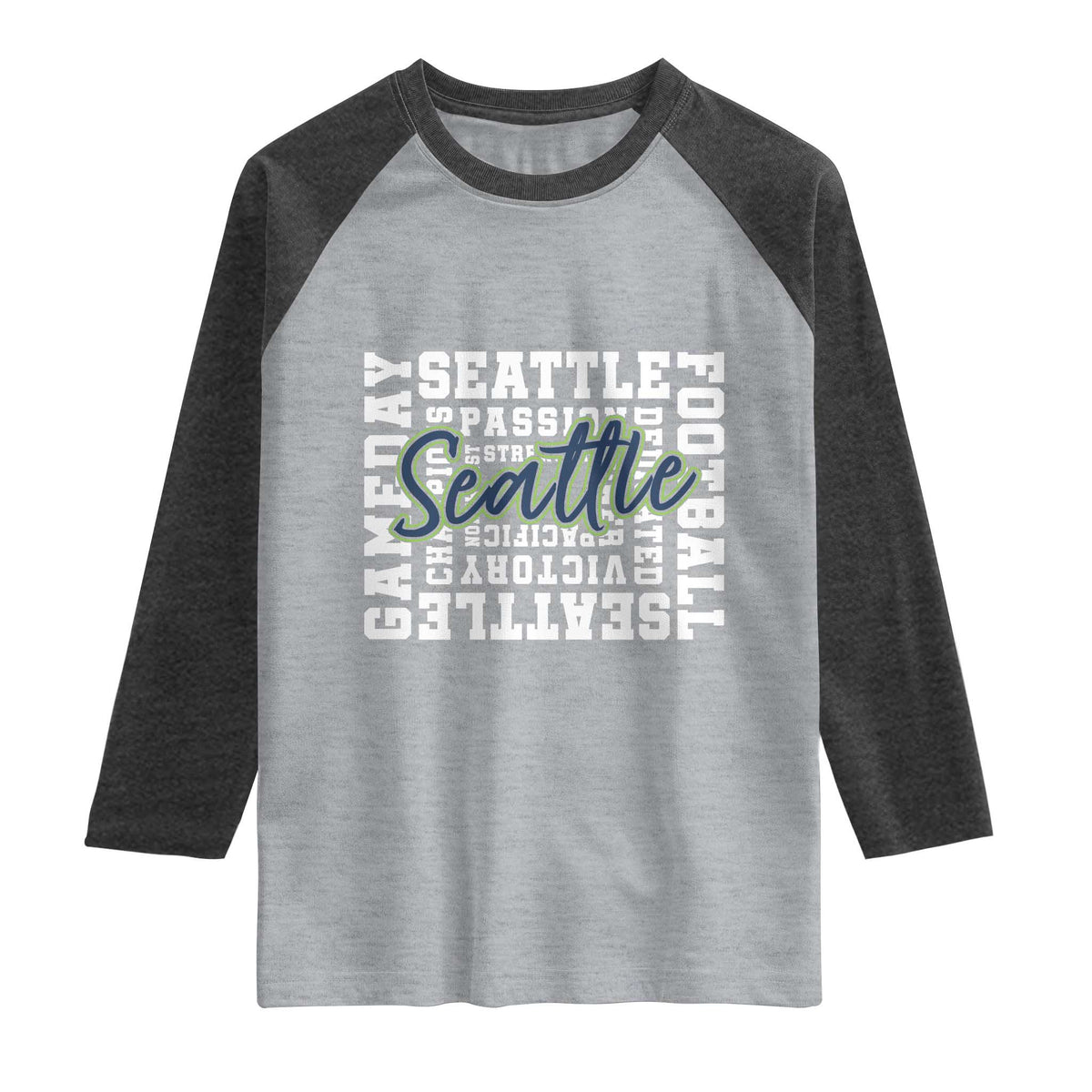 Seattle Emerald City Pride Raglan Shirt Football Fan Game Day Gift