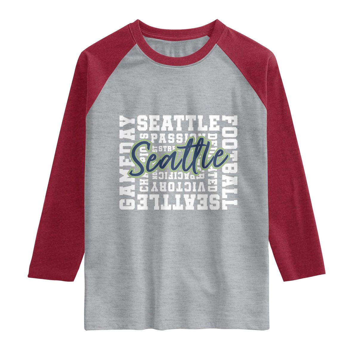 Seattle Emerald City Pride Raglan Shirt Football Fan Game Day Gift