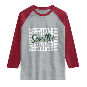 Seattle Emerald City Pride Raglan Shirt Football Fan Game Day Gift