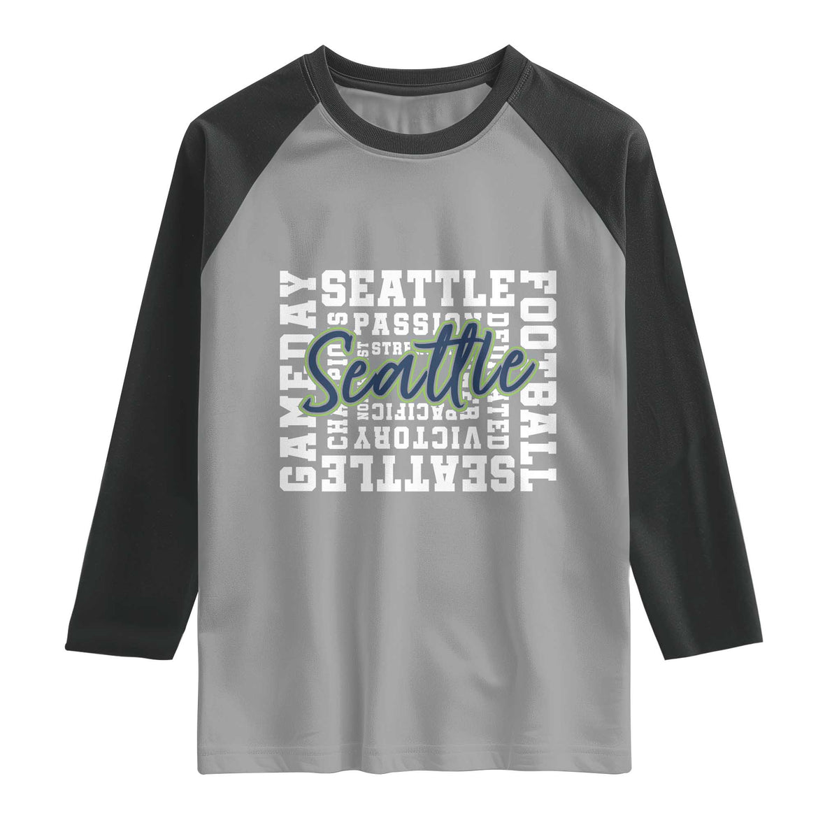Seattle Emerald City Pride Raglan Shirt Football Fan Game Day Gift