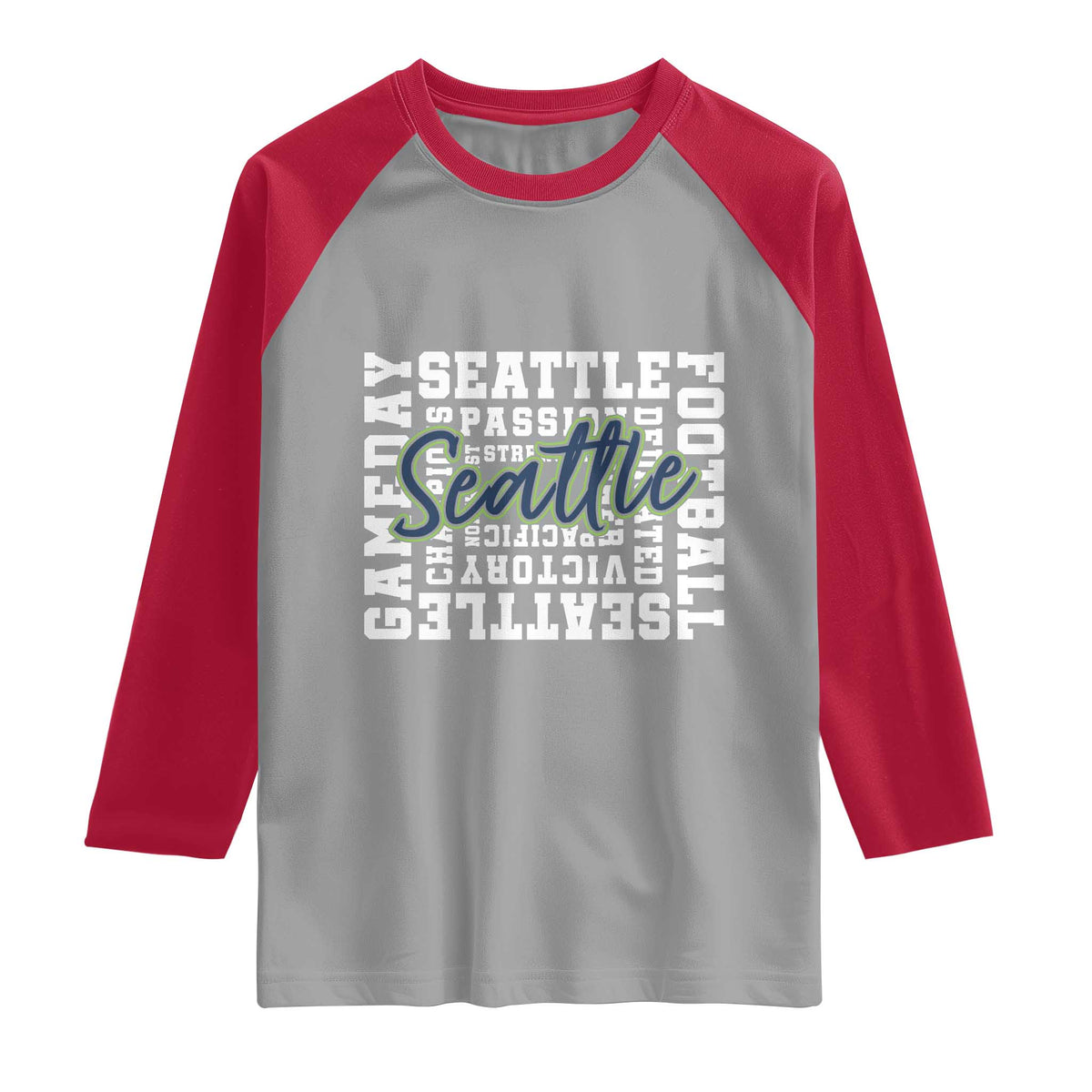 Seattle Emerald City Pride Raglan Shirt Football Fan Game Day Gift