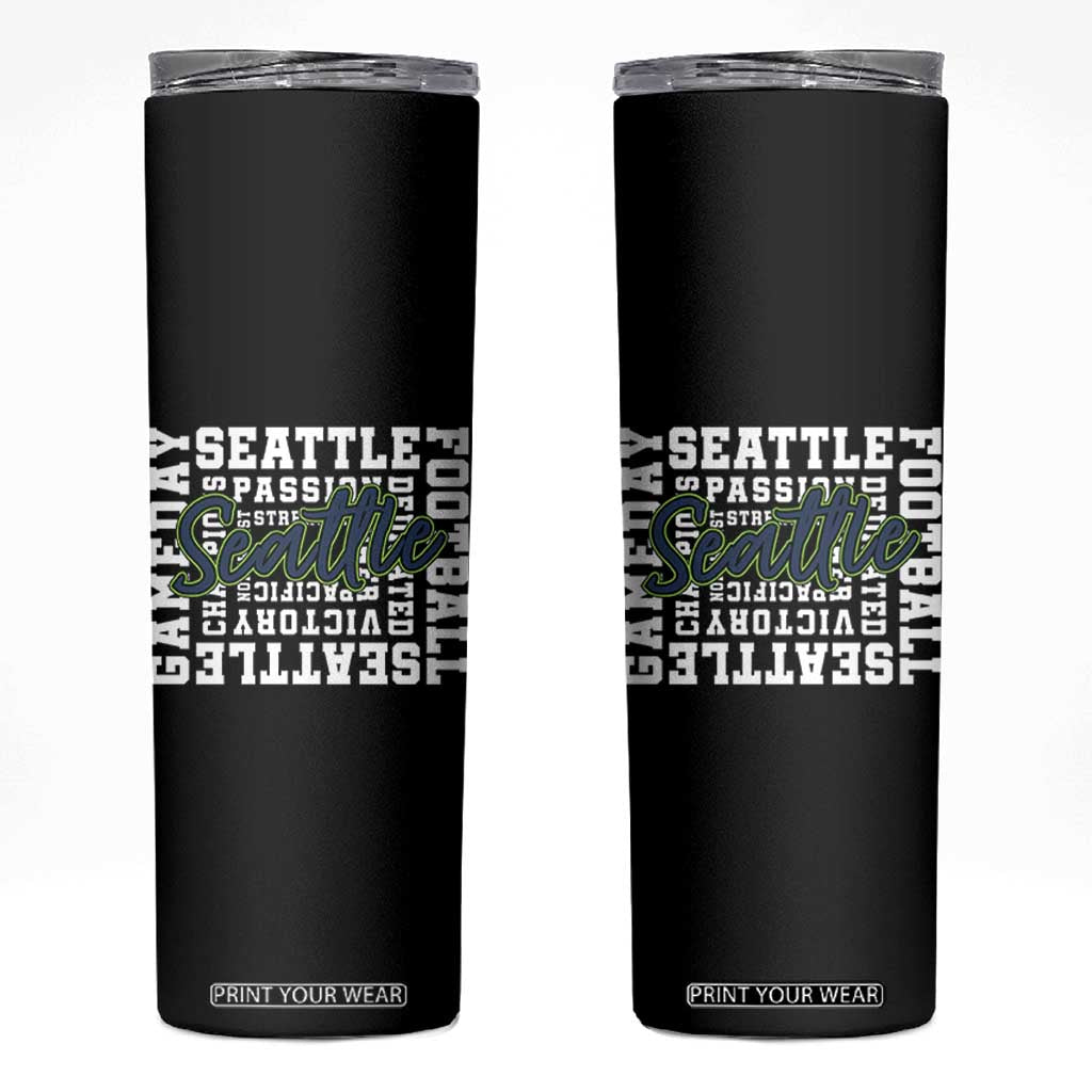 Seattle Emerald City Pride Skinny Tumbler Football Fan Game Day Gift TS12 Black Print Your Wear